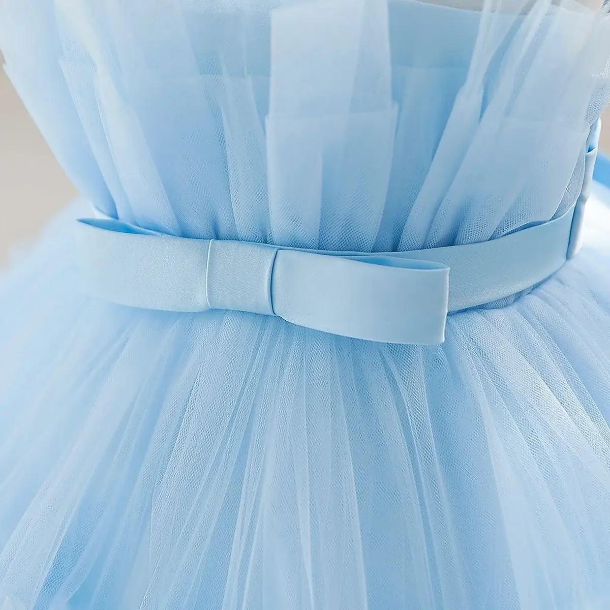 Red Sleeveless Mesh Tulle Dress for Girls 1-2Yr — feature 20