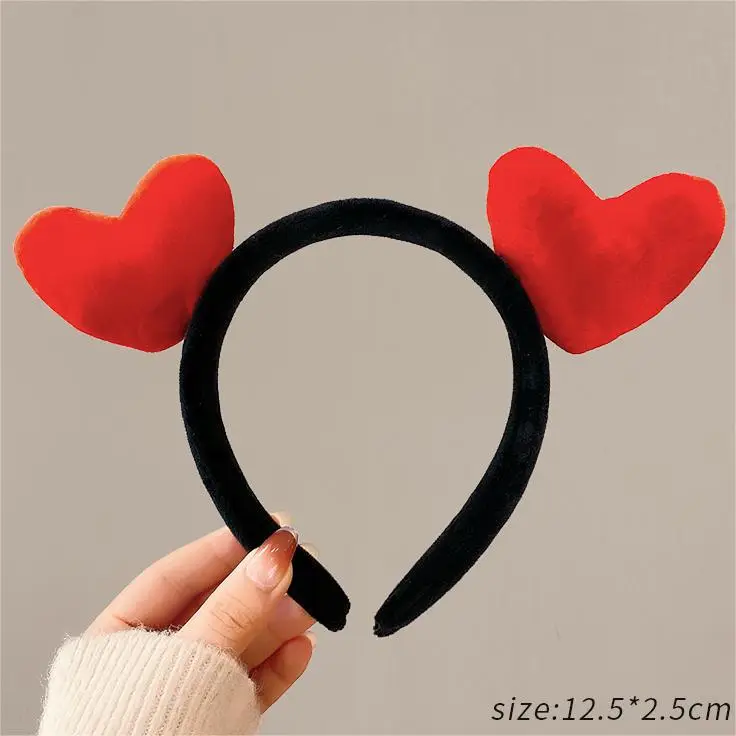 Red Velvet Pressure Headband for Women High Skull Design - Image 14