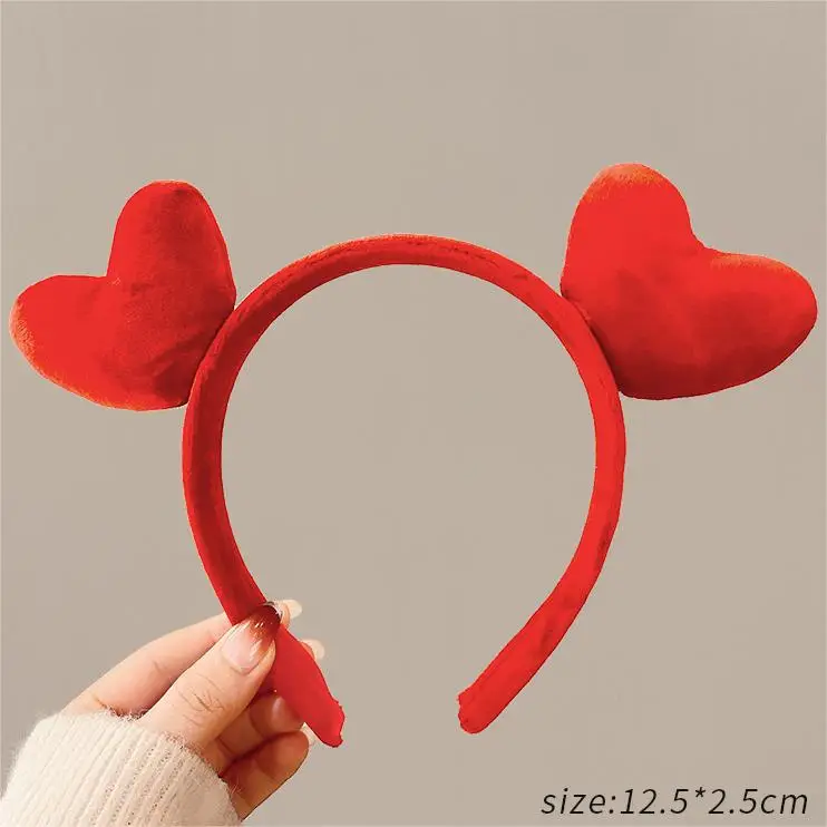 Red Velvet Pressure Headband for Women High Skull Design - Image 15