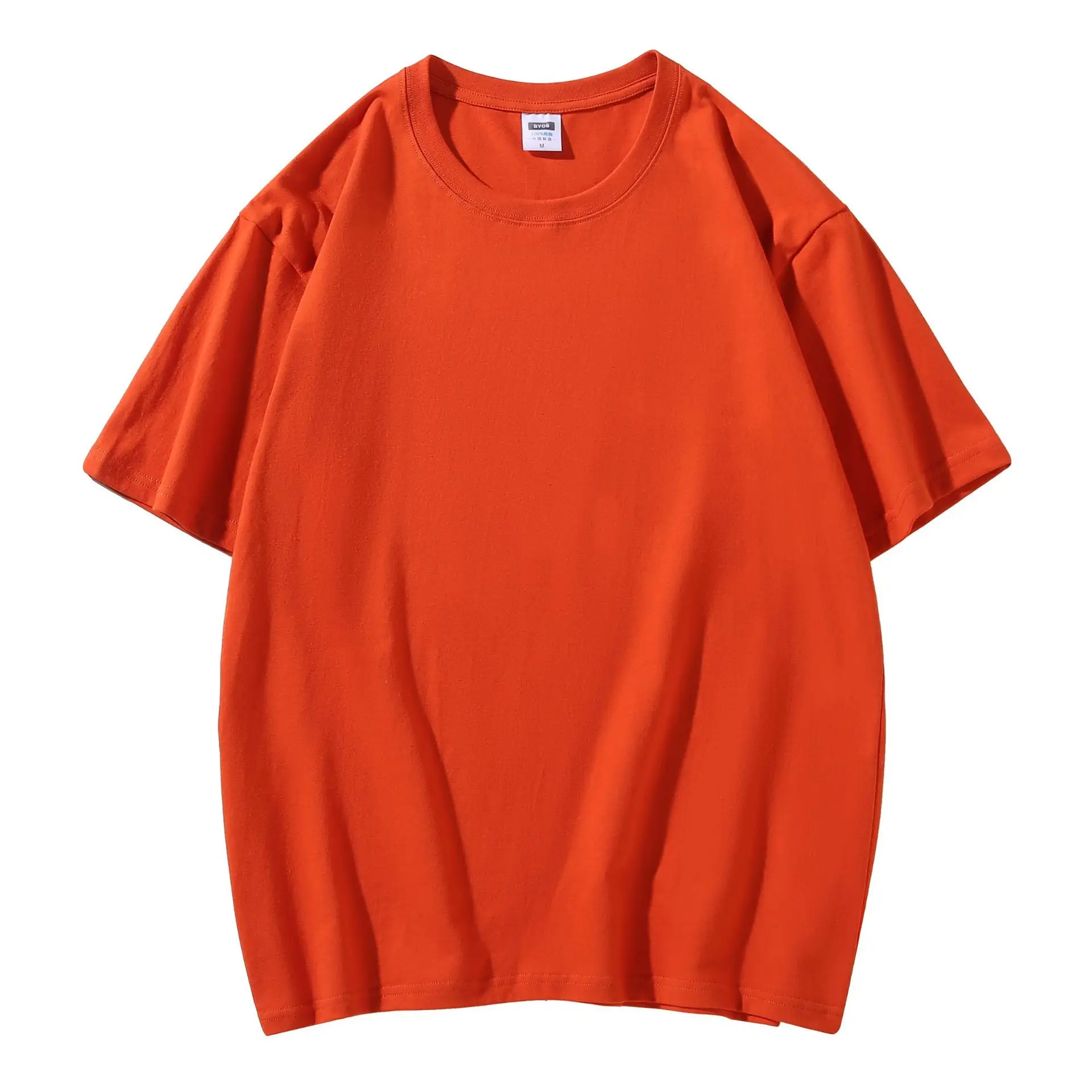 200g Loose Shoulder T-Shirt Maroon Men Women - Image 11