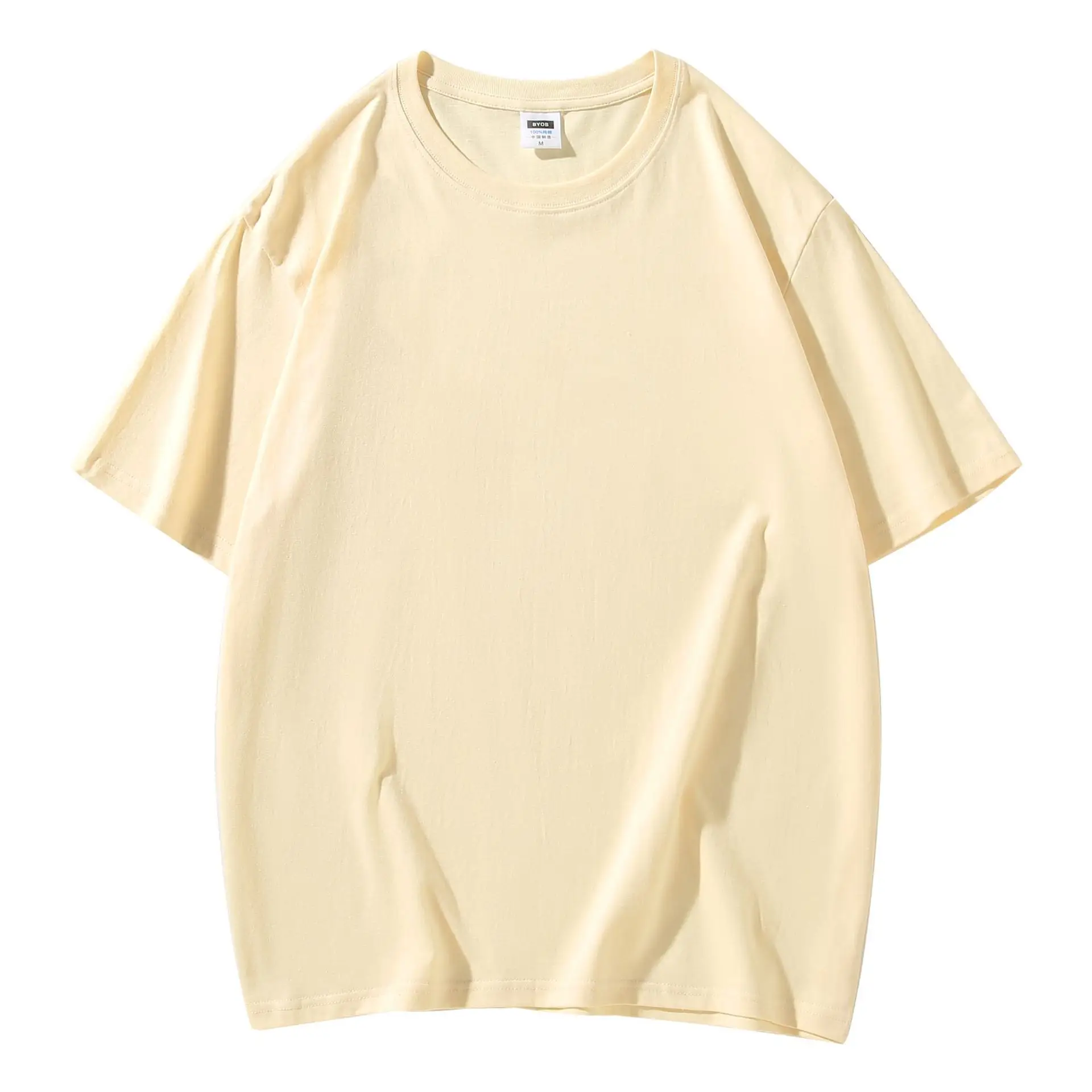 200g Loose Shoulder T-Shirt Maroon Men Women - Image 8