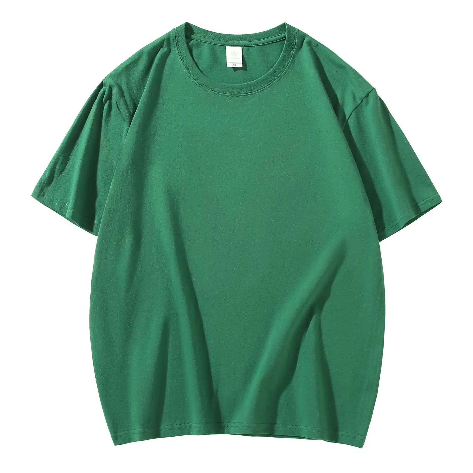 200g Loose Shoulder T-Shirt Maroon Men Women - Image 9
