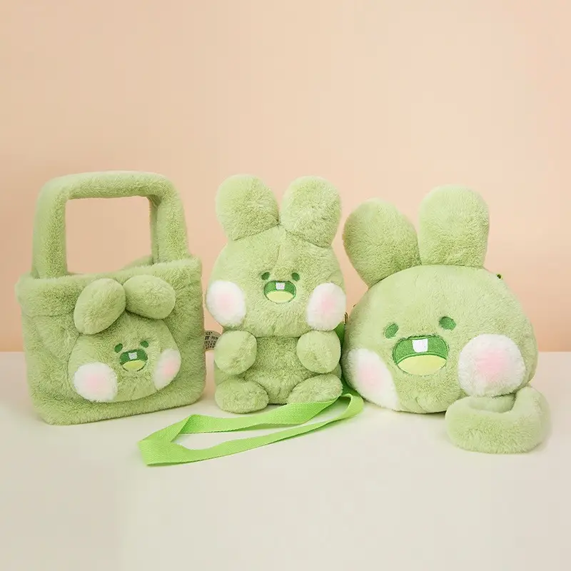 Cute Green Plush Doll Handbag for Baby - Image 11