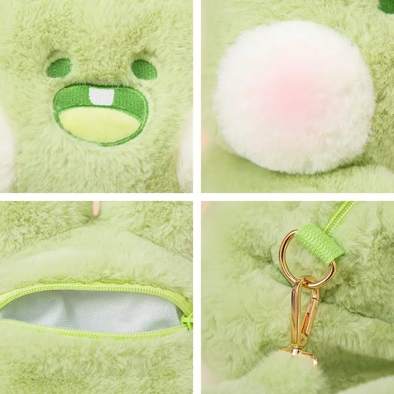 Cute Green Plush Doll Handbag for Baby - Image 12