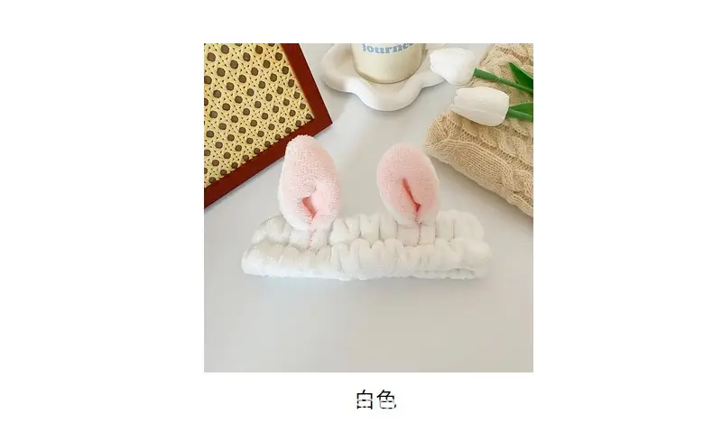Pink Rabbit Ear Headband for Women Face Wash & Beauty — feature 10