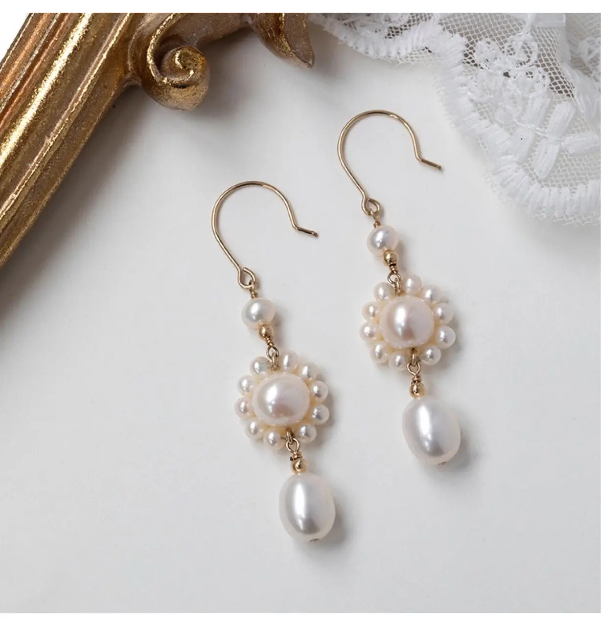 Romantic Pearl Earrings French Style for Women — feature 10