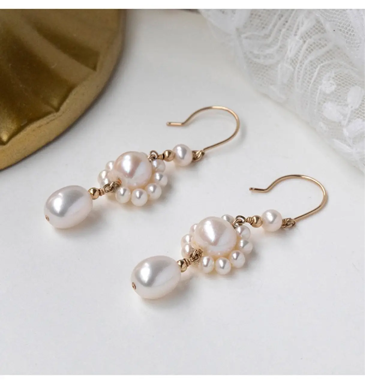 Romantic Pearl Earrings French Style for Women — feature 8