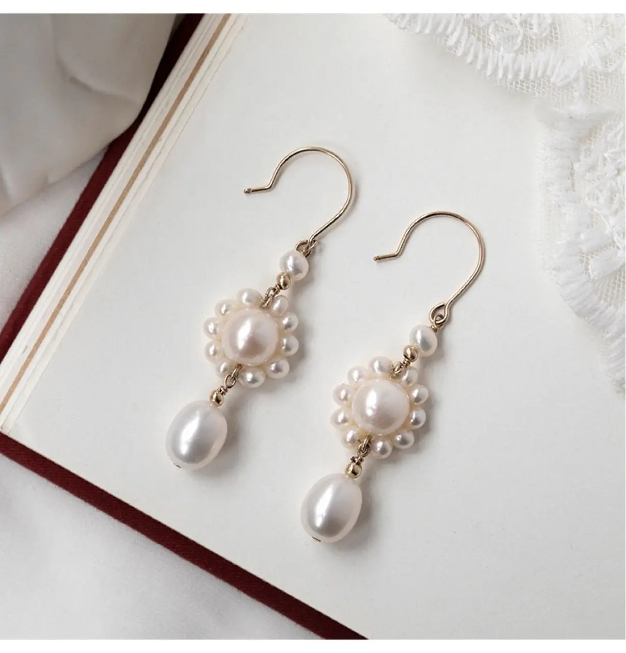 Romantic Pearl Earrings French Style for Women — feature 9
