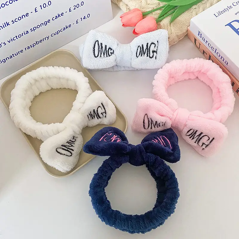 Blue Embroidered Bow Headband for Women - Image 18