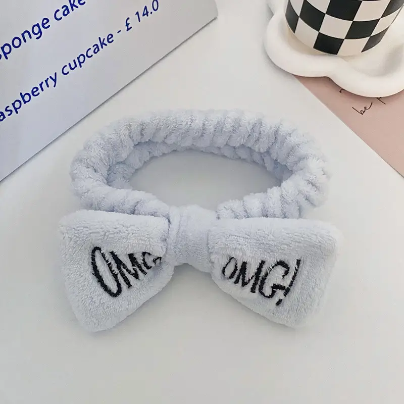 Blue Embroidered Bow Headband for Women - Image 12