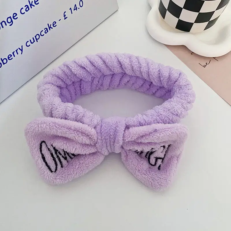 Blue Embroidered Bow Headband for Women - Image 14