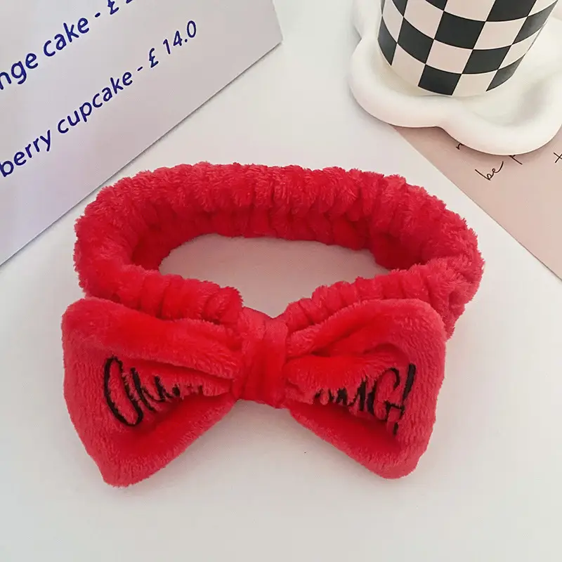 Blue Embroidered Bow Headband for Women - Image 5