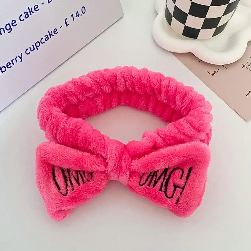 Blue Embroidered Bow Headband for Women - Image 7
