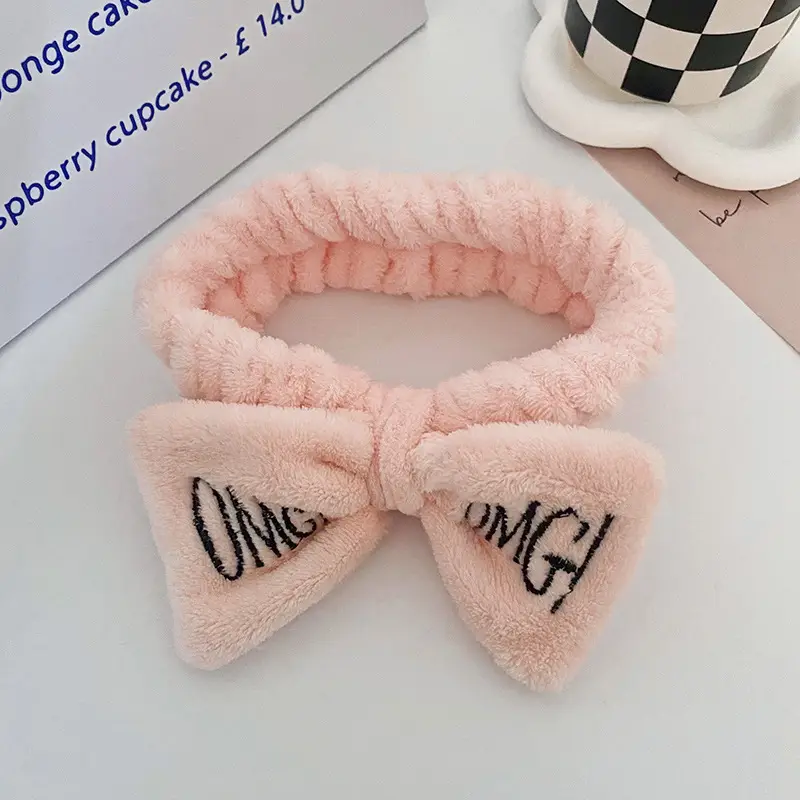 Blue Embroidered Bow Headband for Women - Image 8