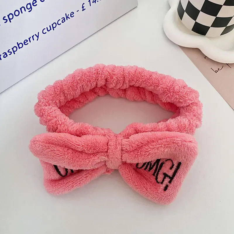 Blue Embroidered Bow Headband for Women - Image 9