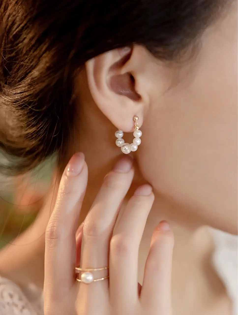 Retro Pearl Earrings Gold 14K Light Luxury — feature 7