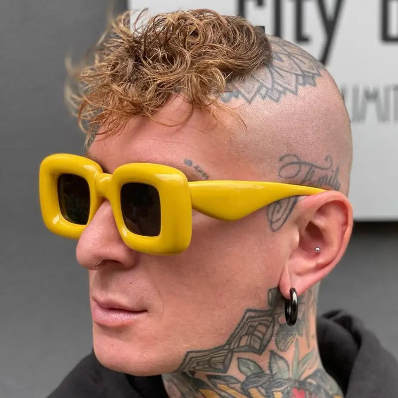 Red Bubble Expandable Sunglasses Square Catwalk Street Shooting Cross-Border