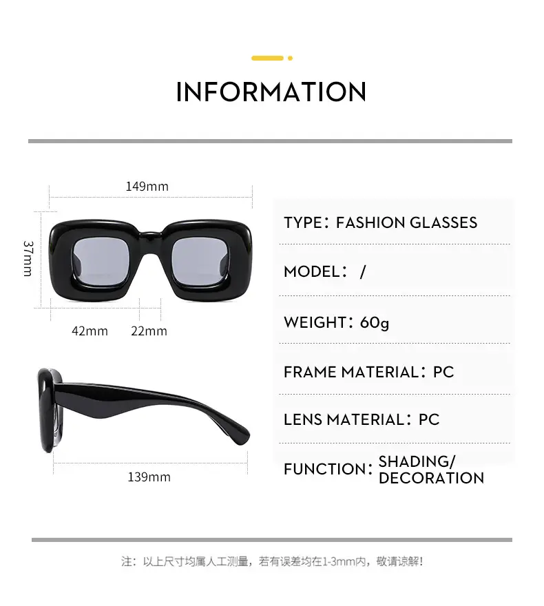Red Bubble Expandable Sunglasses Square Catwalk Street Shooting Cross-Border — feature 10