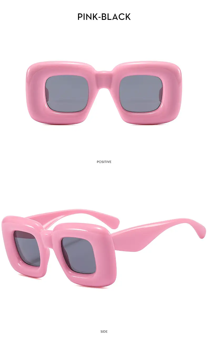 Red Bubble Expandable Sunglasses Square Catwalk Street Shooting Cross-Border — feature 18