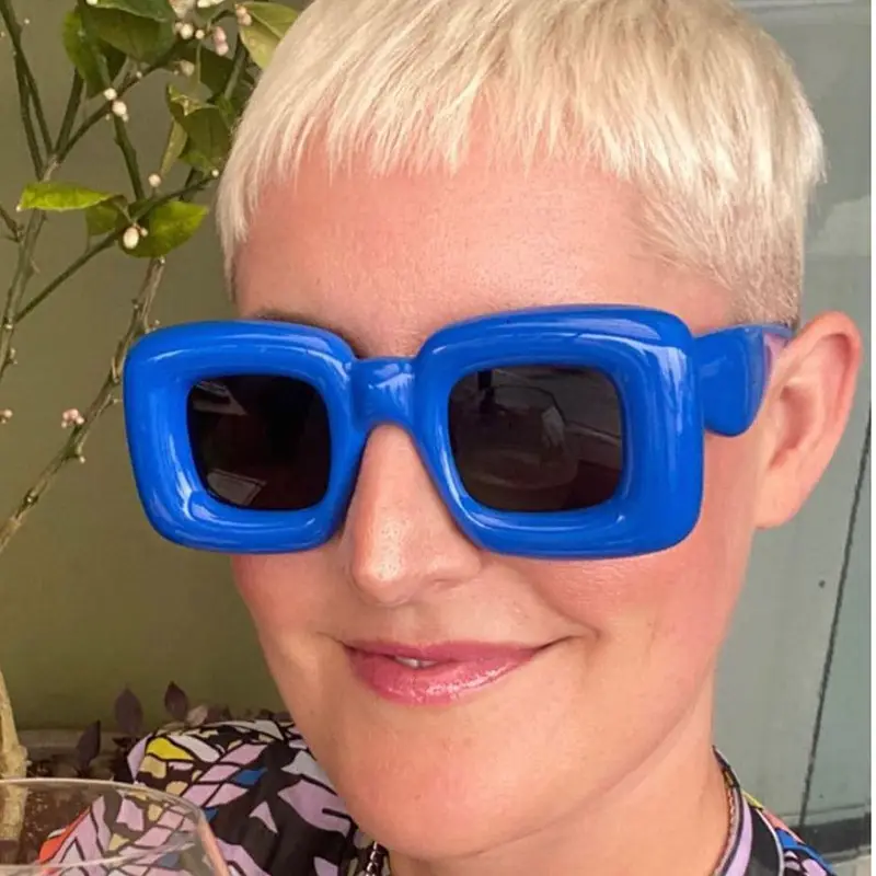 Red Bubble Expandable Sunglasses Square Catwalk Street Shooting Cross-Border — feature 3