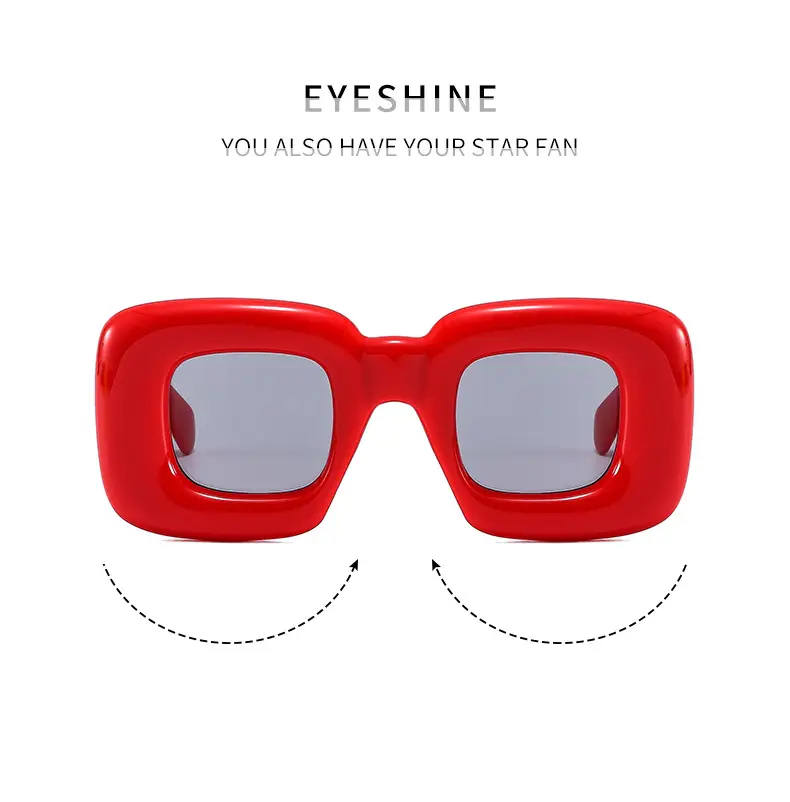 Red Bubble Expandable Sunglasses Square Catwalk Street Shooting Cross-Border — feature 7