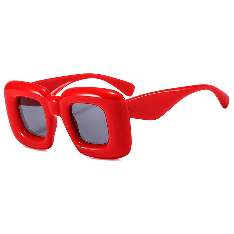 Red Bubble Expandable Sunglasses Square Catwalk Street Shooting Cross-Border