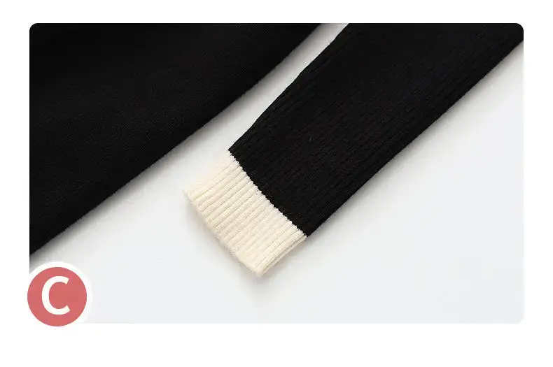 Black Korean Style Lapel Dress for Girls — feature 5