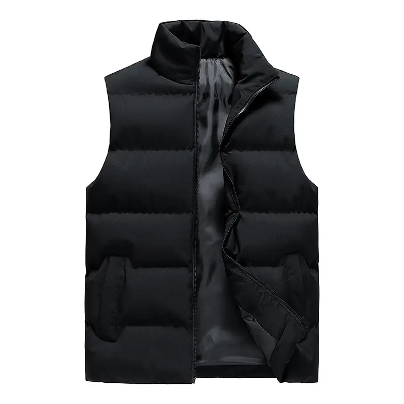 Men's Black Sleeveless Puffer Vest Winter - Image 5
