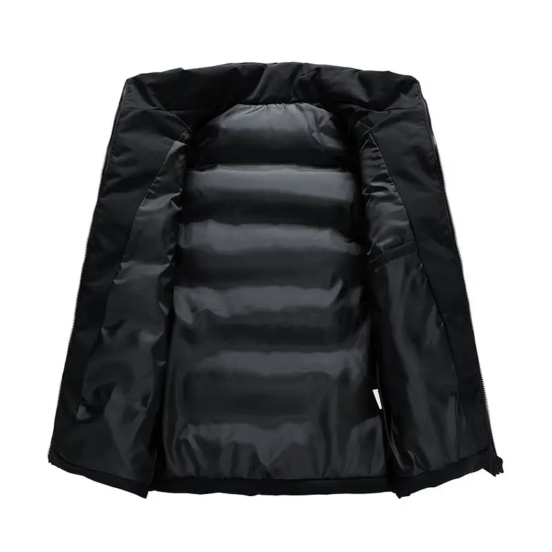 Men's Black Sleeveless Puffer Vest Winter - Image 6