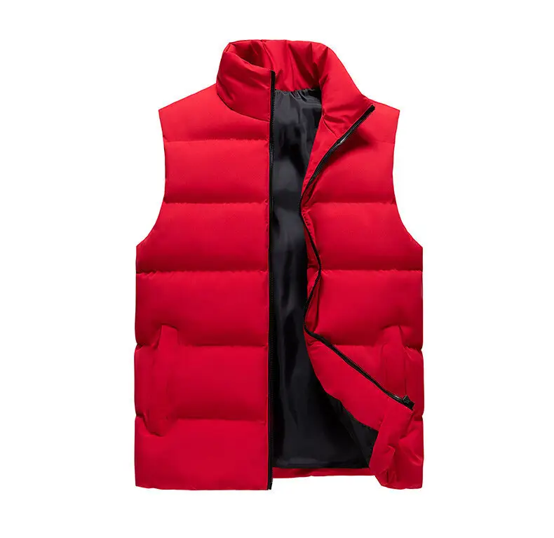 Men's Black Sleeveless Puffer Vest Winter — feature 13