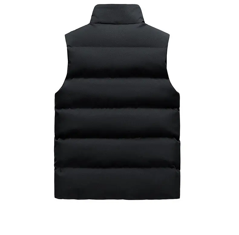 Men's Black Sleeveless Puffer Vest Winter — feature 9