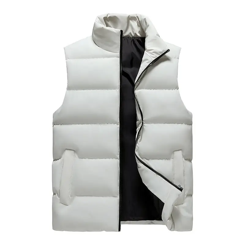 Men's Black Sleeveless Puffer Vest Winter - Image 2