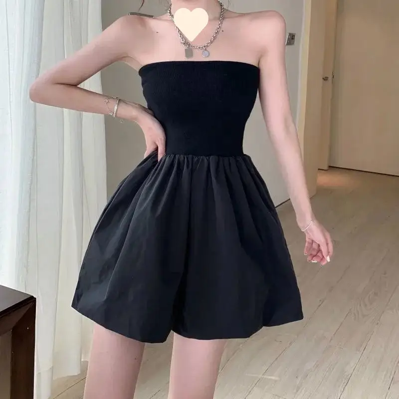 Black Waist Slimming Skirt Culottes for Women Summer 2025 - Image 3