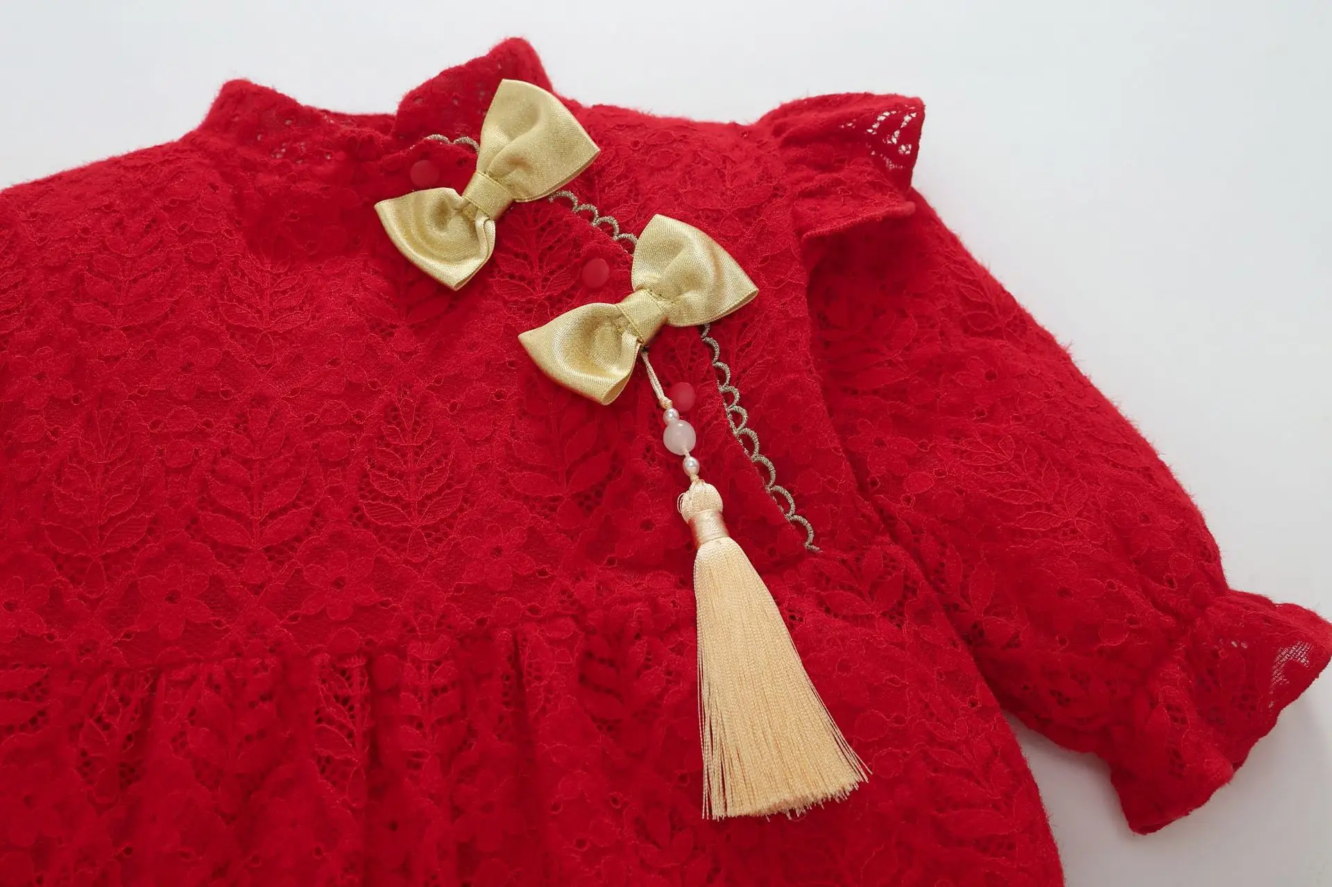 Red Fleece Baby Jumpsuit for Newborns 100 Days — feature 3