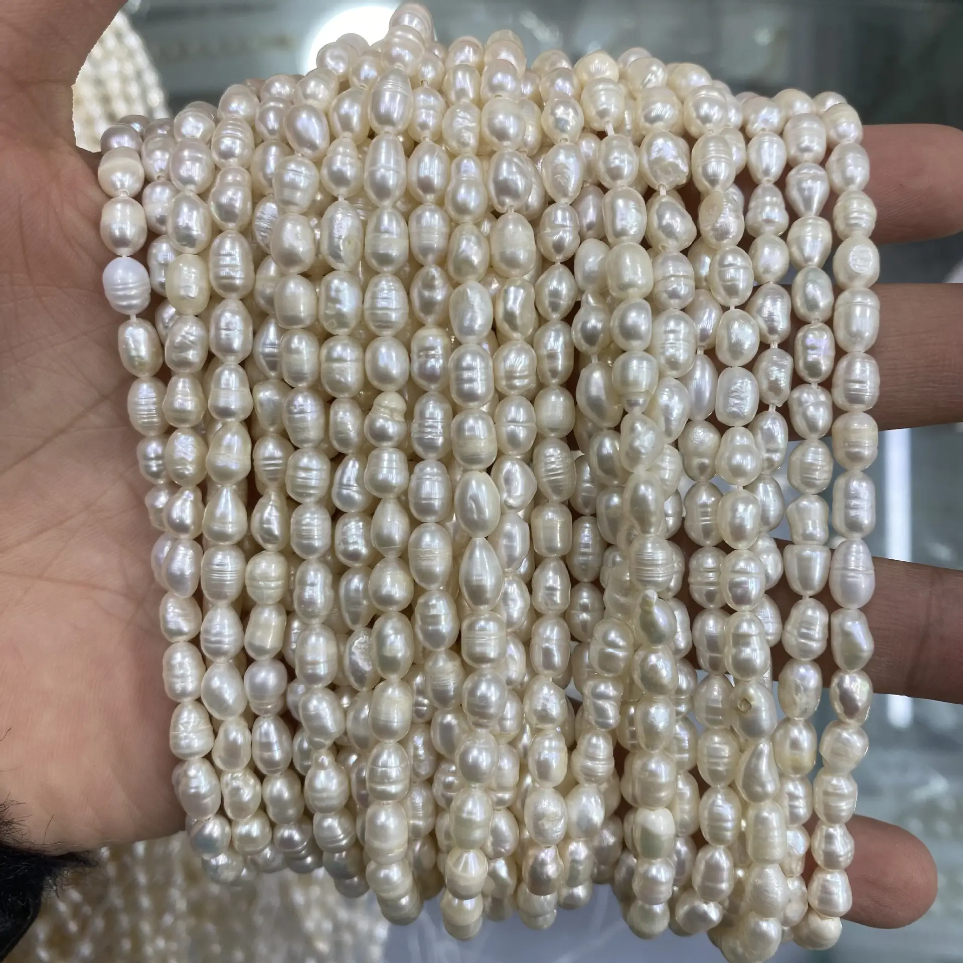 4-5mm White Pearl Necklace Beads Wholesale - Image 4