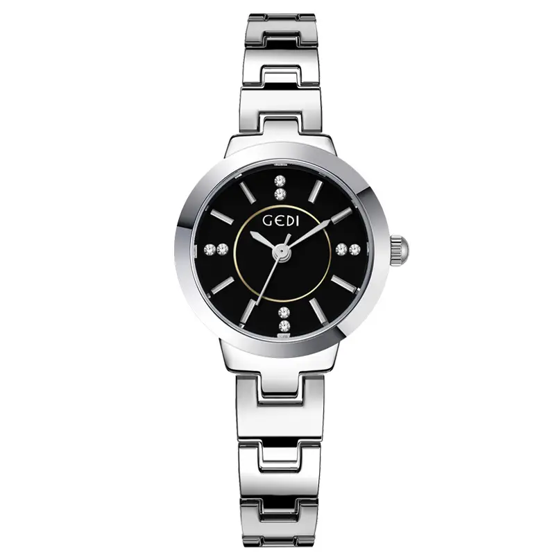 Women's Silver Quartz Watch with Alloy Bracelet - Image 4