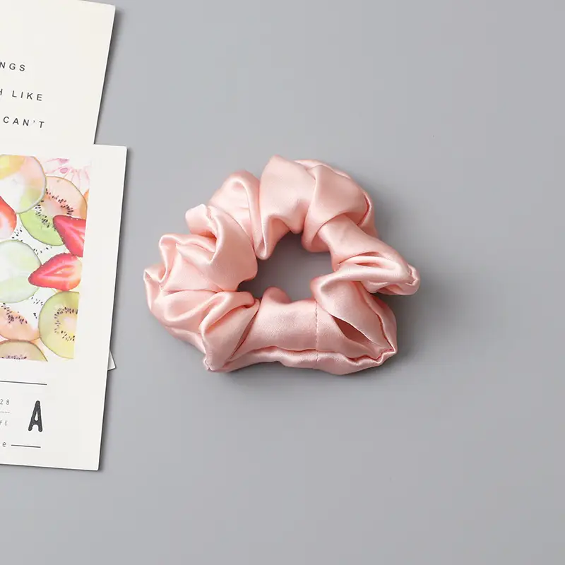 High Quality Mulberry Silk Hair Rope, Thick Soft, Beige - Image 2