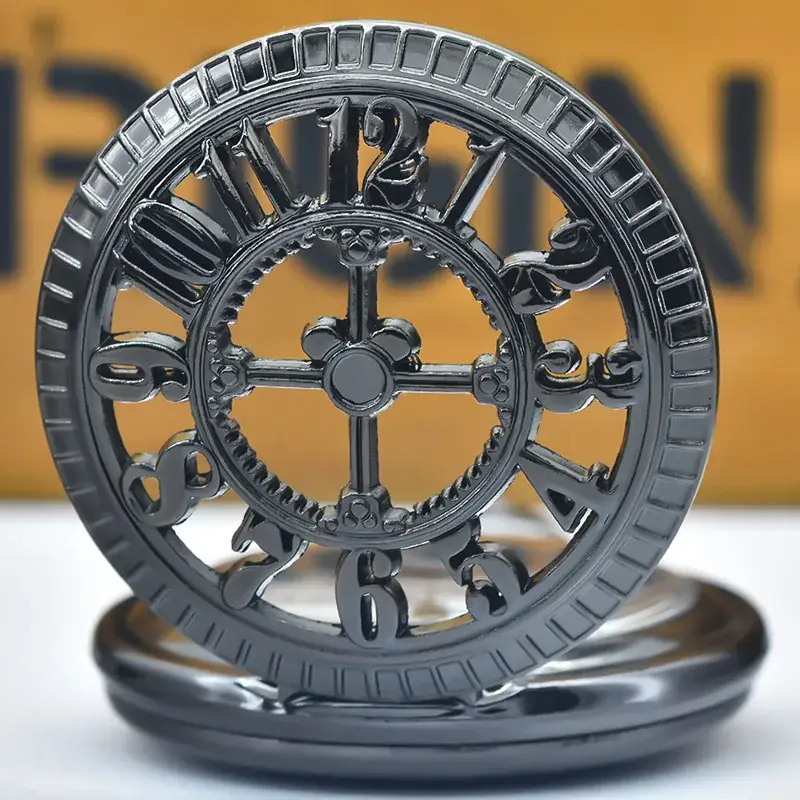 Retro Digital Hollow Carved Pocket Watch for Men Women - Image 4