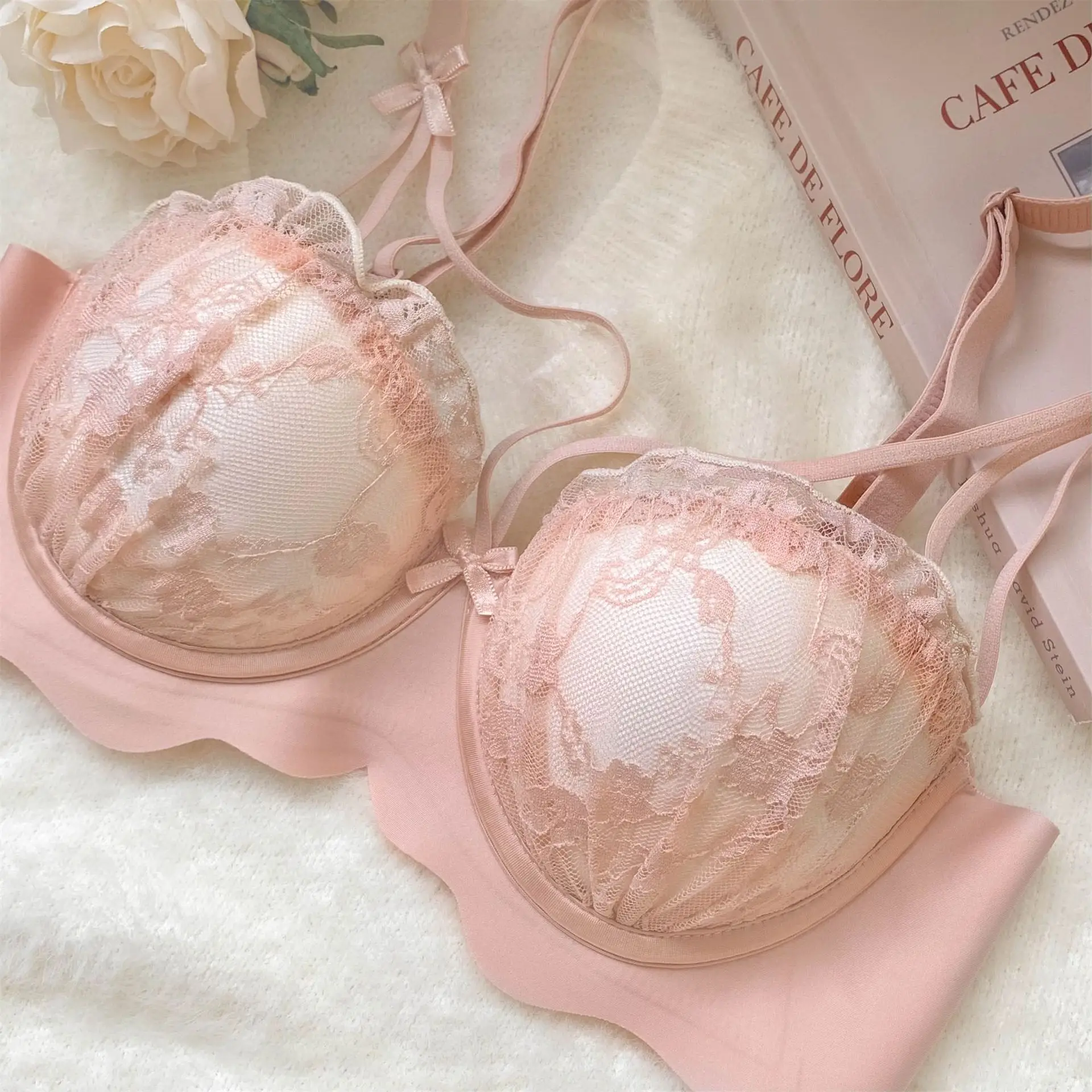 Women's Push Up Wireless Underwear Cream White Anti Sagging — feature 12