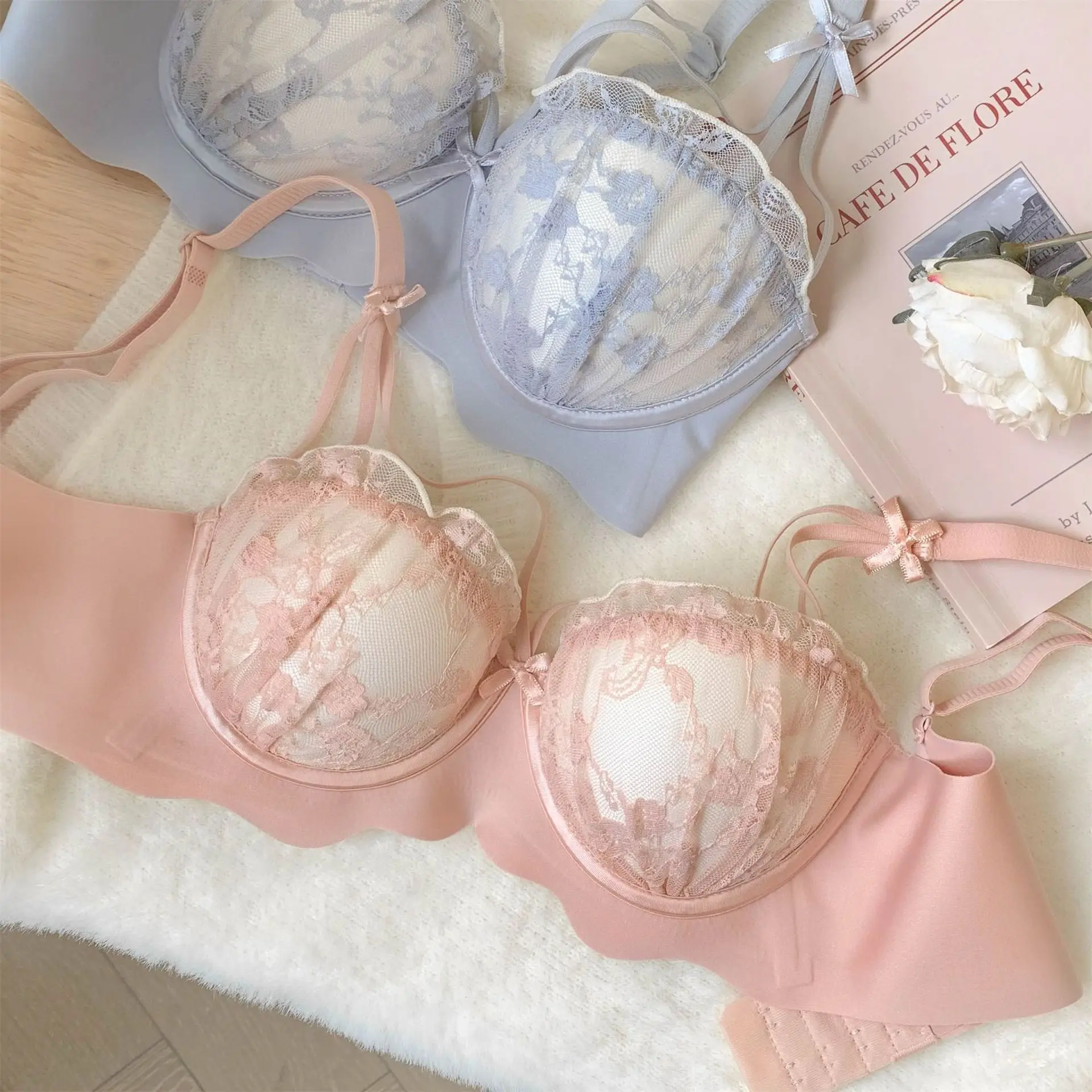 Women's Push Up Wireless Underwear Cream White Anti Sagging — feature 4