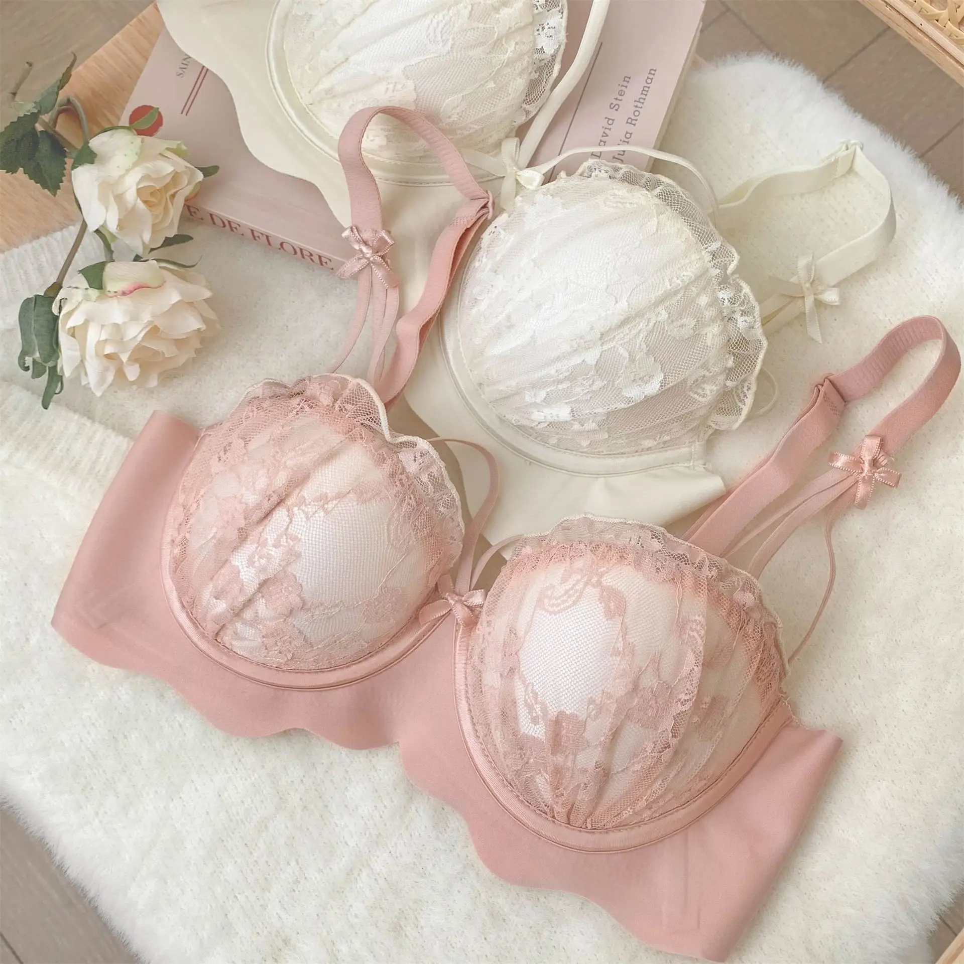 Women's Push Up Wireless Underwear Cream White Anti Sagging — feature 5