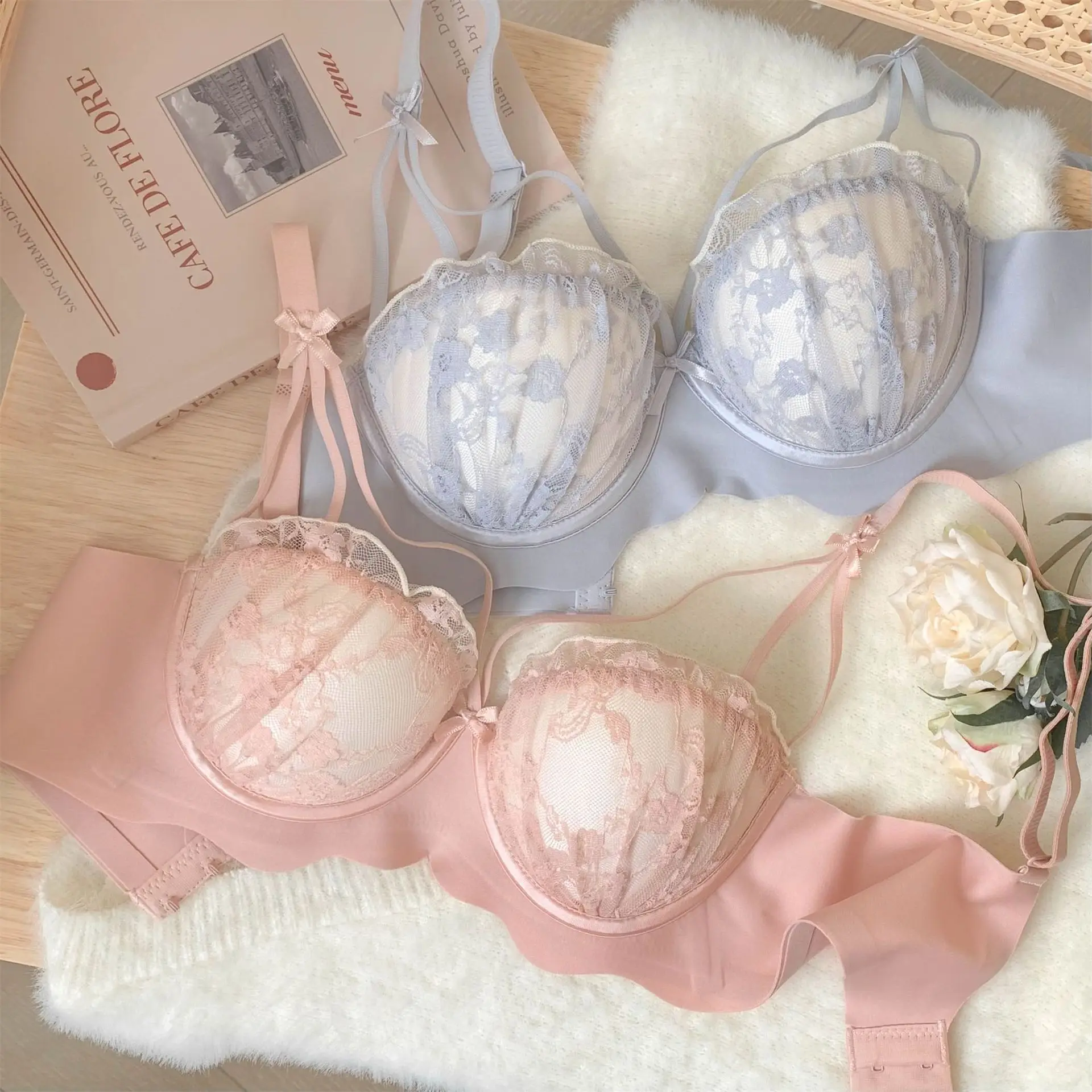 Women's Push Up Wireless Underwear Cream White Anti Sagging — feature 8