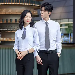 Women's Light Blue Vest Shirt Business Suit Set — feature 15