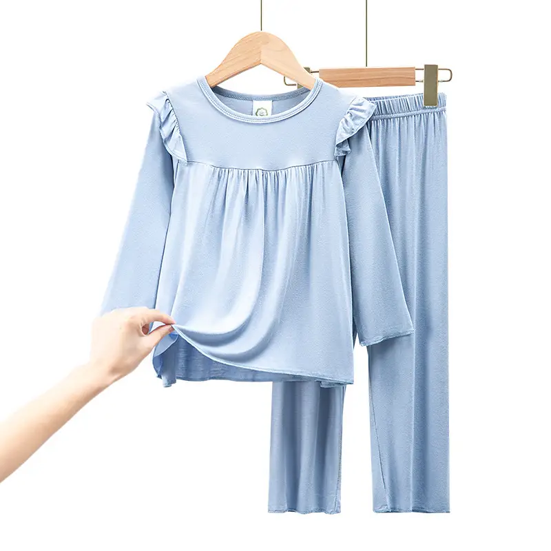 Girls' White Long Sleeve Pajama Set Medium to XL - Image 8