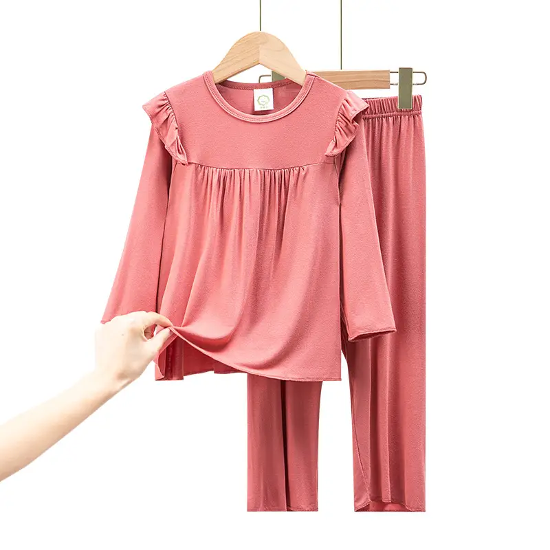 Girls' White Long Sleeve Pajama Set Medium to XL - Image 9