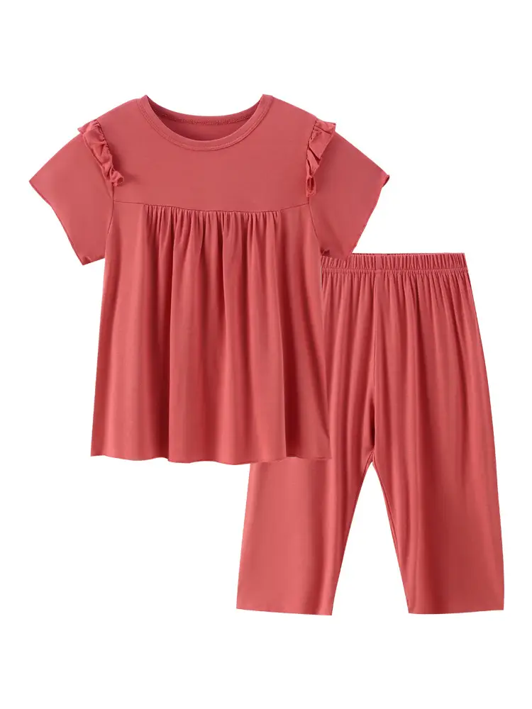 Girls' White Long Sleeve Pajama Set Medium to XL - Image 6