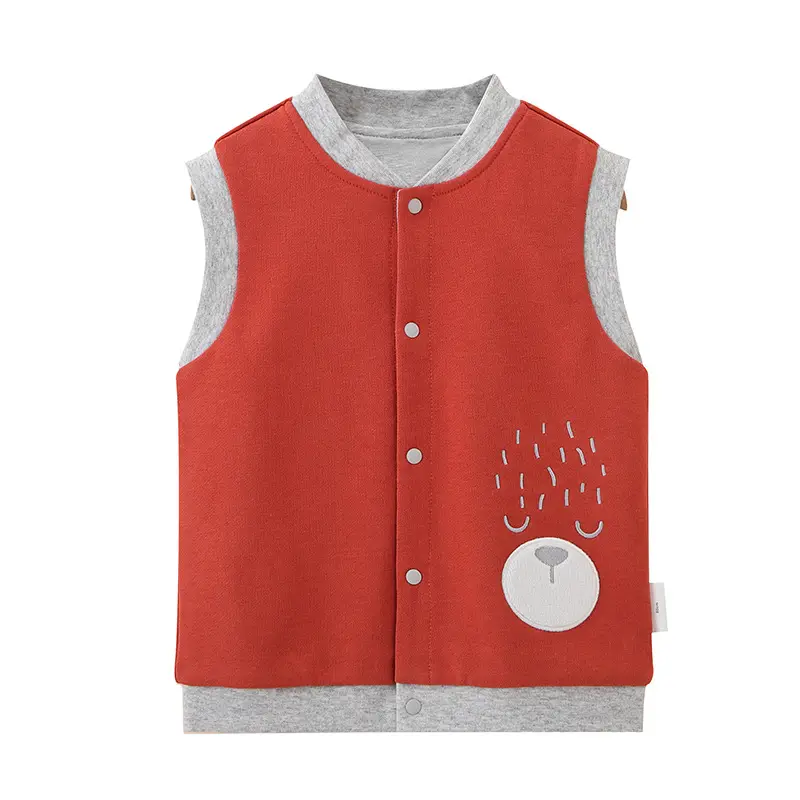 Red Sleeveless Baby Vest for Newborns & Toddlers - Image 7