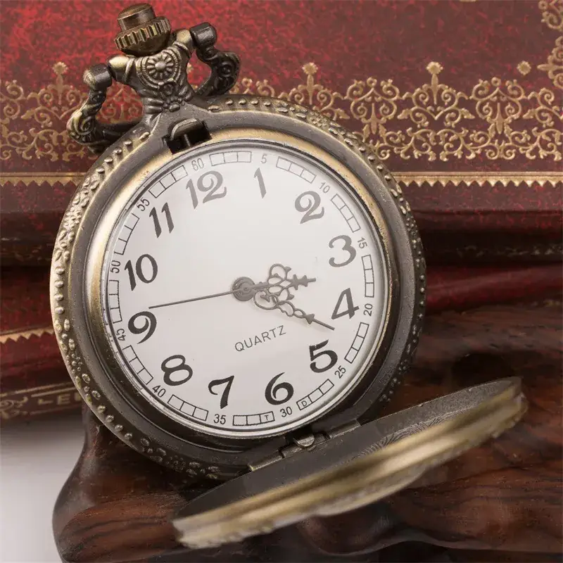 Double Gun Ghost Retro Flip Necklace Large Pocket Watch Europe USA — feature 4