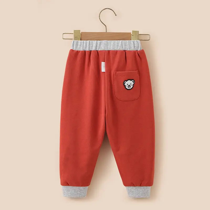 Baby Embroidered Sports Pants Red Blue Black - Image 5
