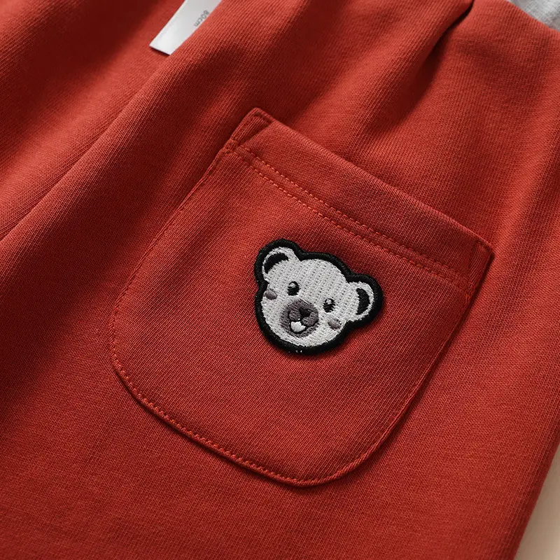 Baby Embroidered Sports Pants Red Blue Black - Image 7